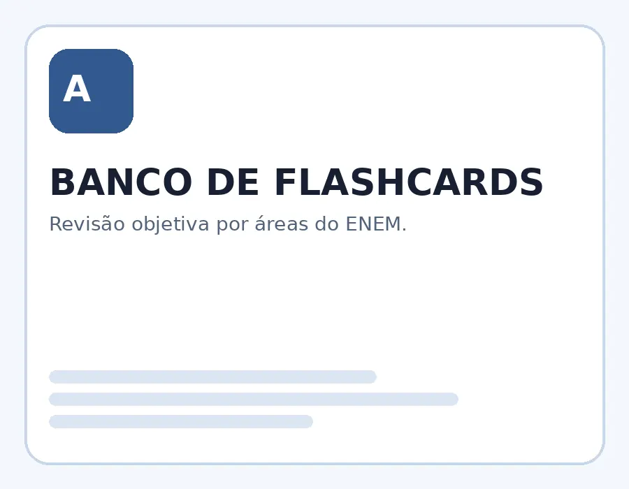 Banco de flashcards para revisão do ENEM